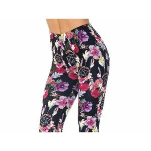 Reg One Size Creamy Soft Floral Dreamcatcher Womens Leggings - USA Fashion™‎